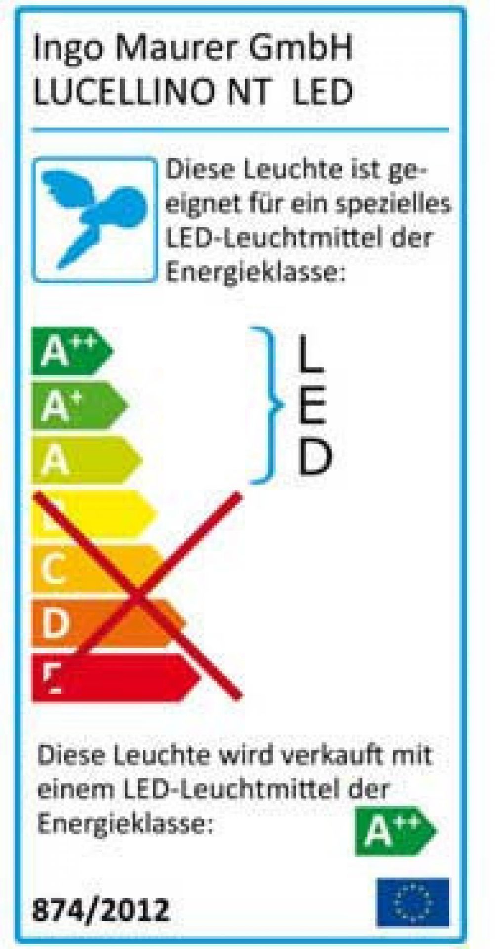 Lucellino NT LED wall lamp Ingo Maurer
