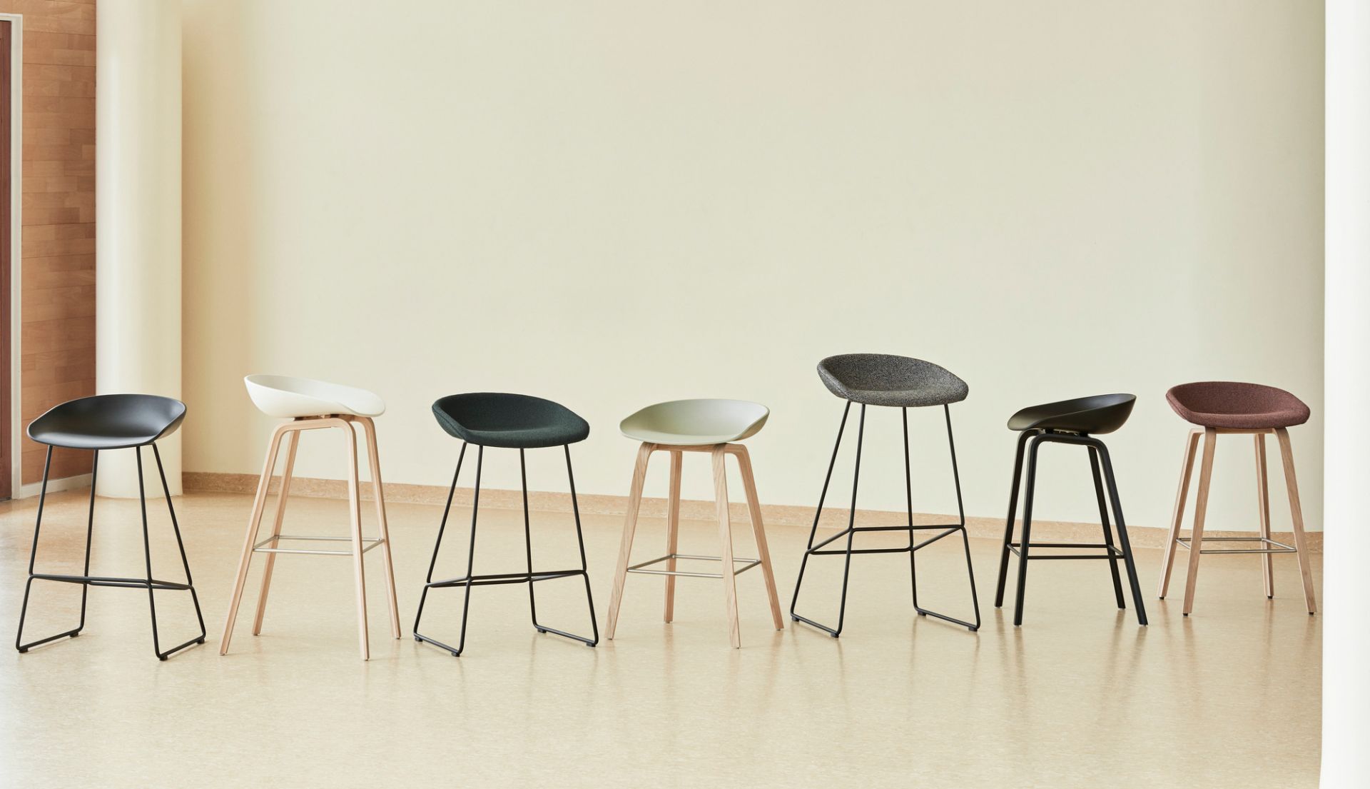 About a Stool AAS 33 / AAS33 Bar stool with full upholstery Hay