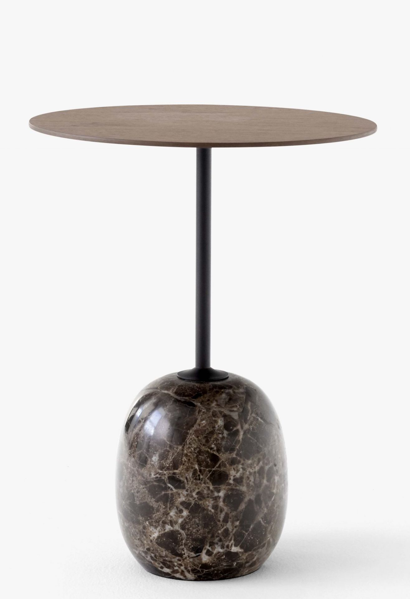 Lato LN8 side table with wooden top WALNUT/MARBLE EMARADOR AndTradition SINGLE PIECES