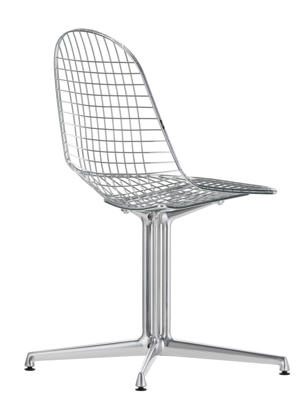 Vitra DKL Wire Chair, ungepolsterter Design Stuhl mit verchromtem Drahtgestell und filigranem Untergestell.