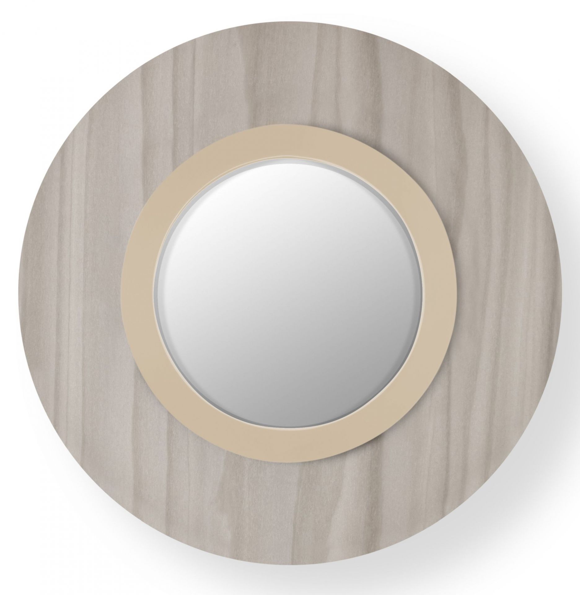 Lens LED Wall Lamp Round Metal Ring in Ivory White Grey LZF Lamps