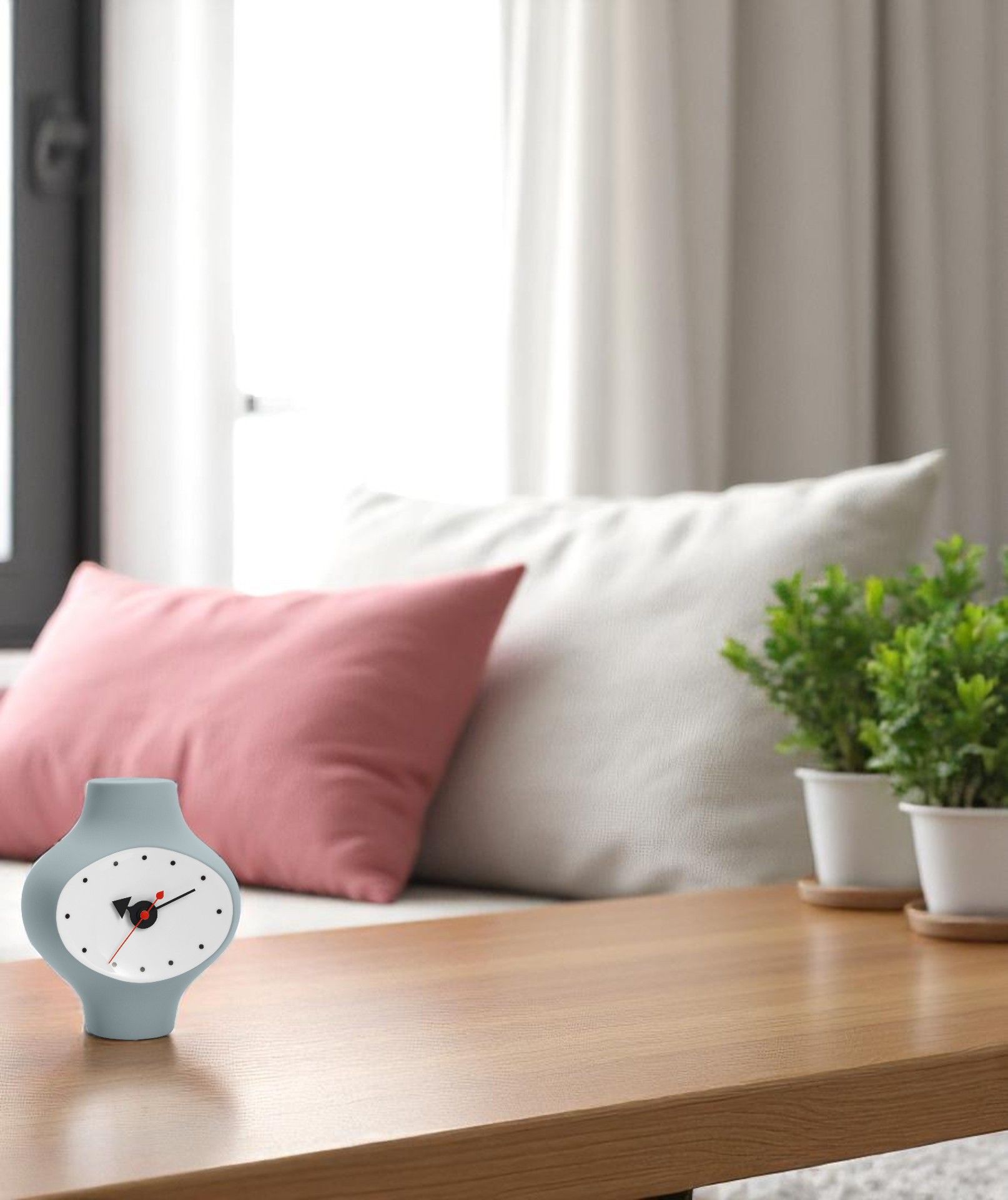 Desk Ceramic Clock Lightgrey-blue Vitra SINGLE PIECES