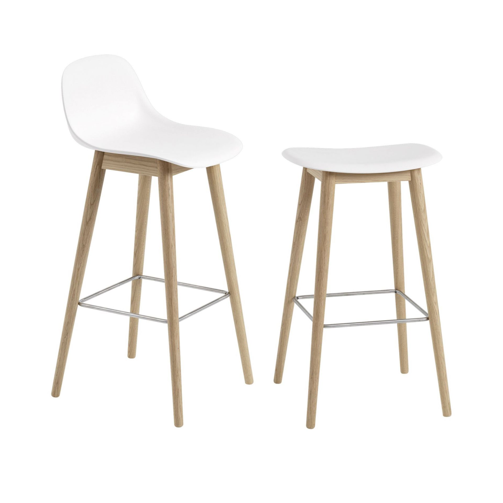 Fiber Counter Stool Bar Stool with Backrest H 65 cm Muuto