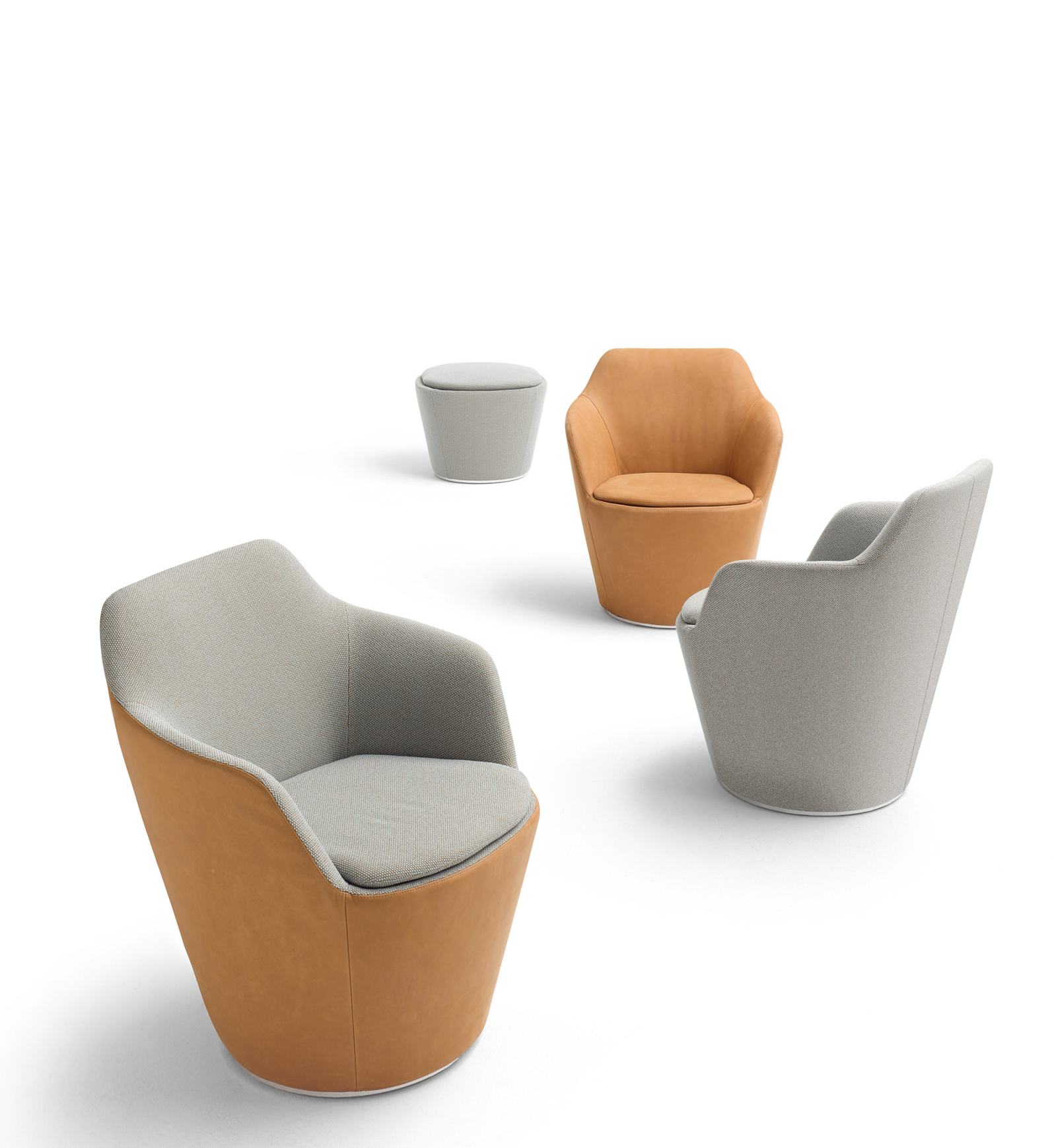 Flint Stool with Plate Foot Swivel Cor