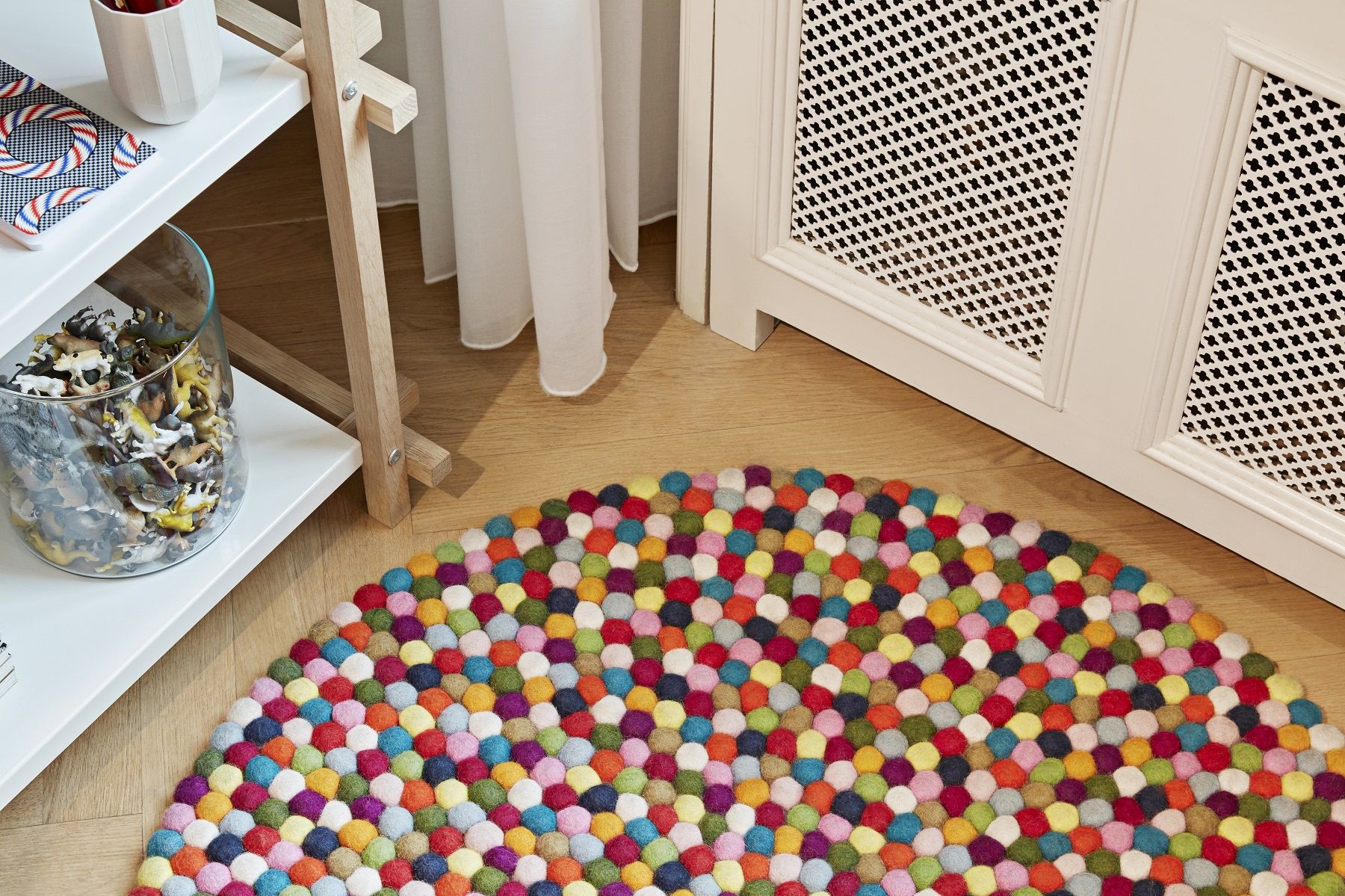 Pinocchio Carpet Ø140 cm Multicolor Hay