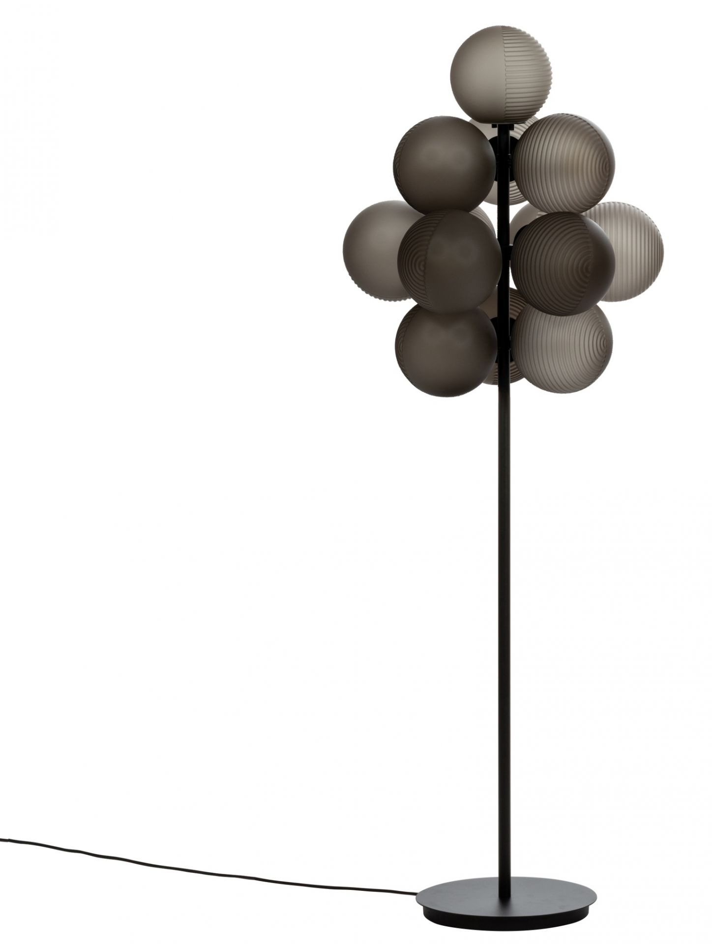Stellar Grape Big Floor lamp Pulpo Smoke grey - Black