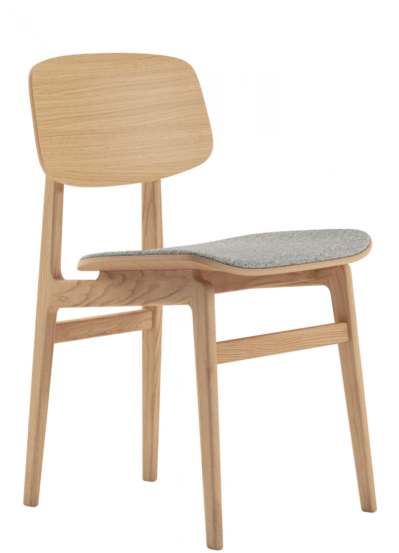 NY11 New York Dining Chair Upholstered Norr11 Natural oak Dunes Leather Camel