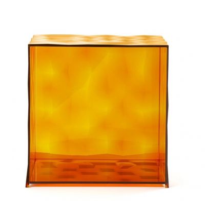 Optic Cube containers Amber Kartell SINGLE PIECES