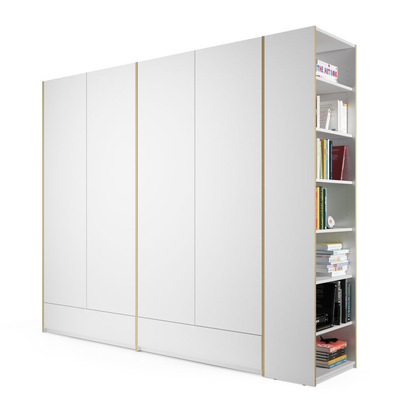 MODULAR PLUS wardrobe combination double wardrobe with 2 drawers and add-on wardrobe right Müller Möbelwerkstätten