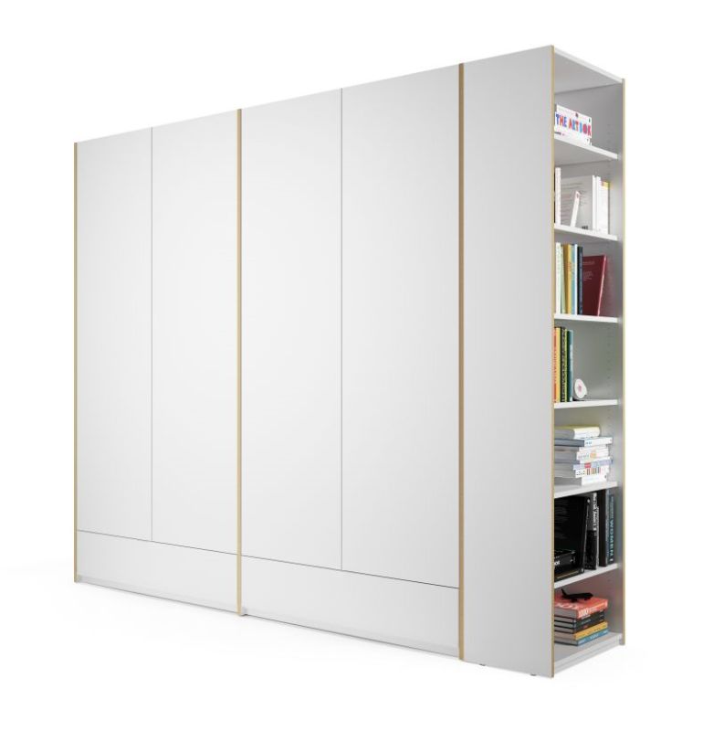 MODULAR PLUS wardrobe combination double wardrobe with 2 drawers and add-on wardrobe right Müller Möbelwerkstätten