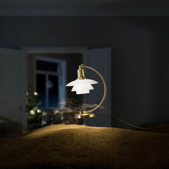 PH 2/2 Luna Table Lamp Brass / Opal Glass Louis Poulsen LIMITED EDITION