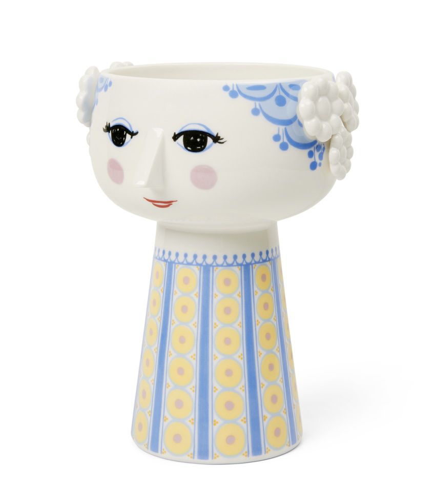 Eva Vase H18,5cm light blue Bjørn Wiinblad