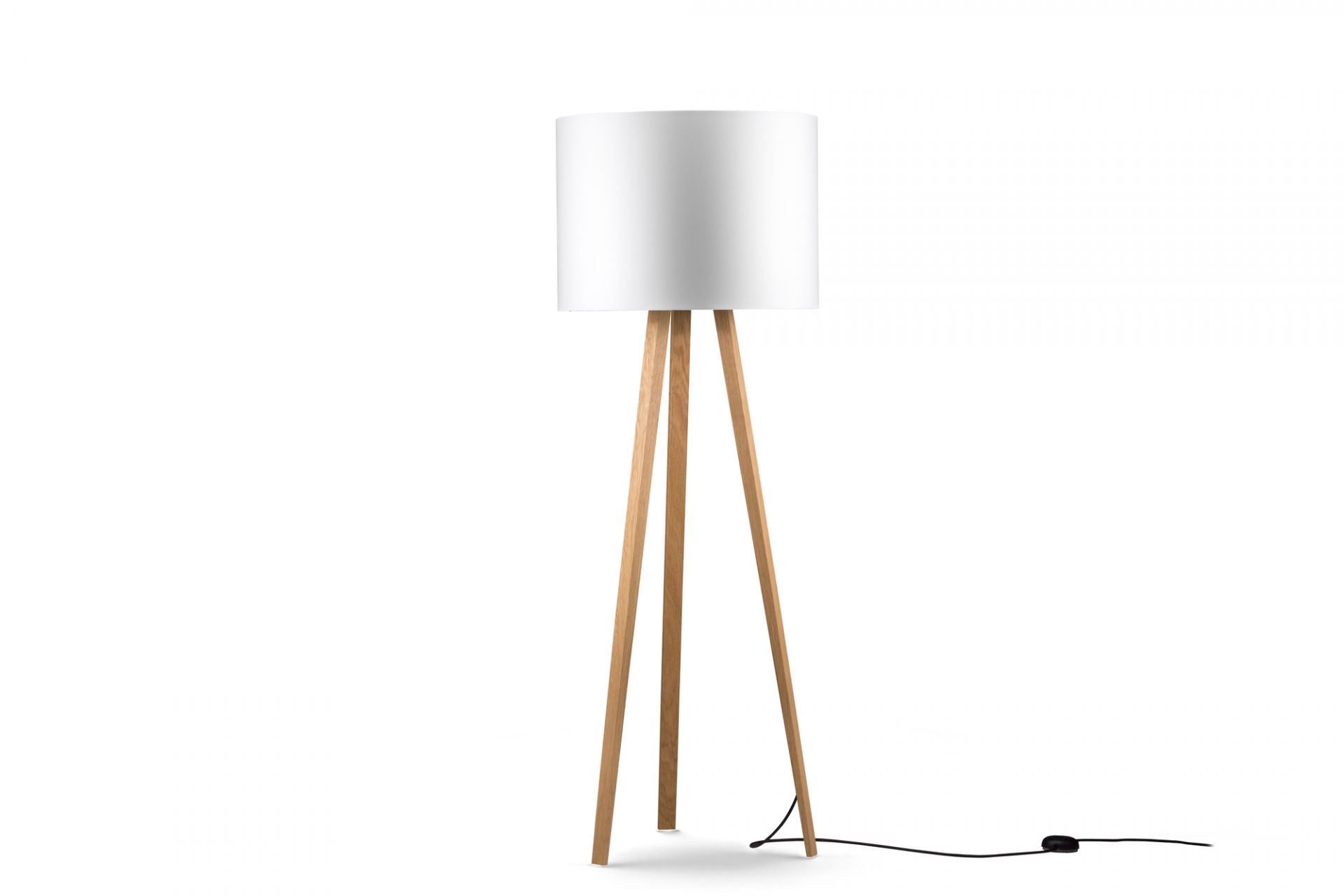 Luca floor lamp natural oak / white Maigrau