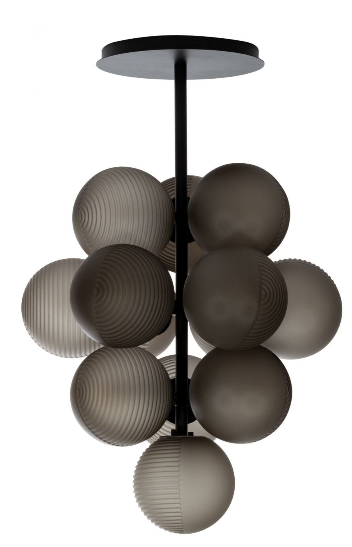 Stellar Grape Pendant lamp Pulpo Smoke grey - Black