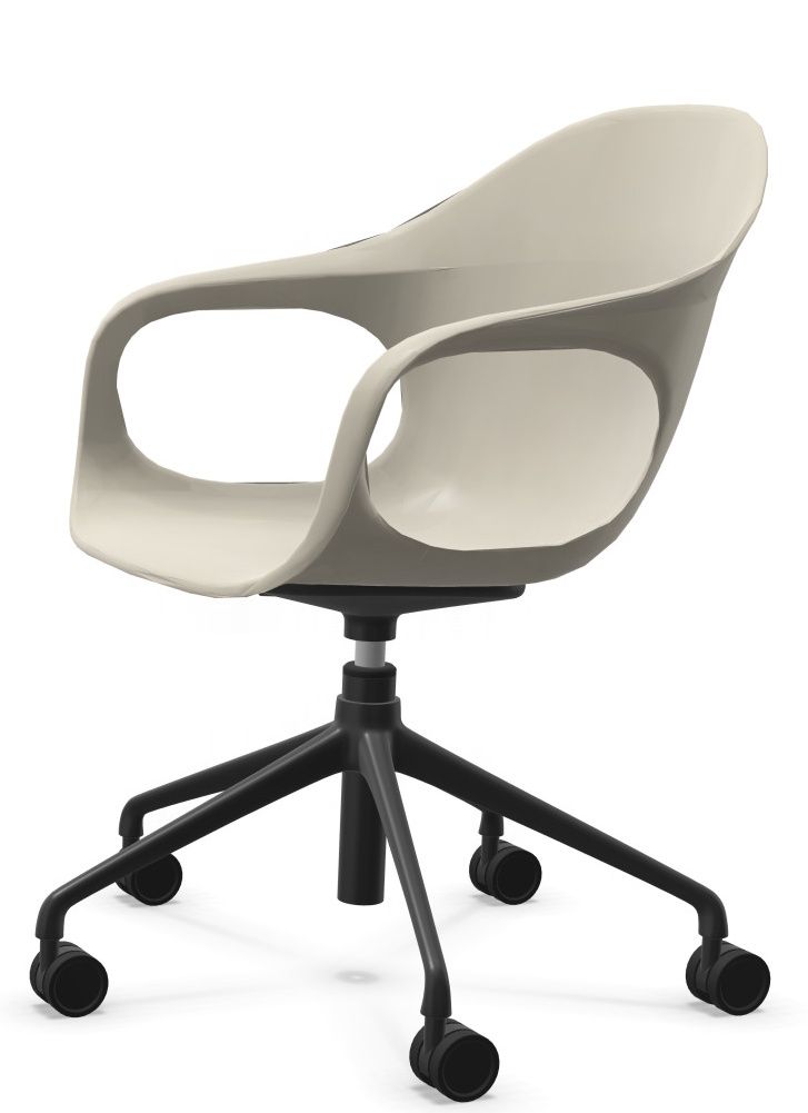 Elephantino armchair five-star frame with castors Kristalia