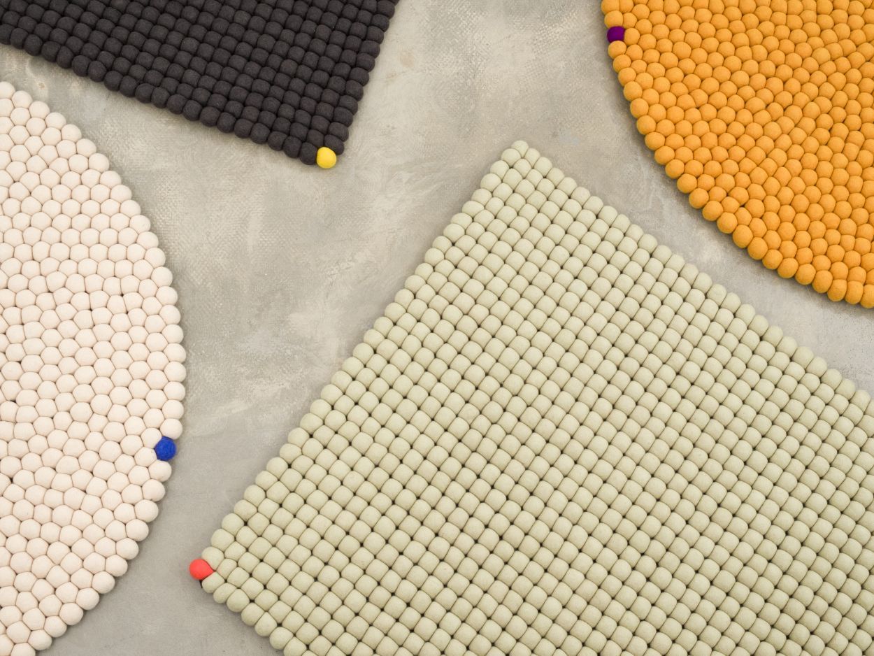 Big One Round Felt carpet Ø 200 cm myfelt Green beige
