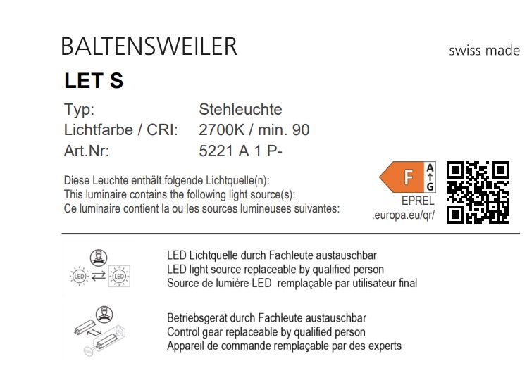 LET S Floor Lamp Baltensweiler