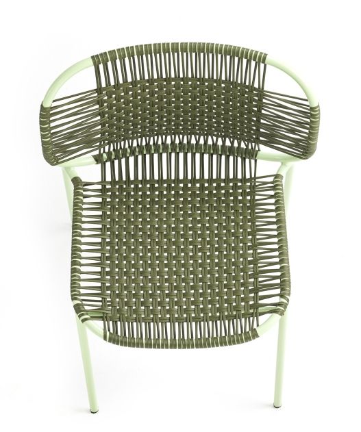Cielo Stacking Chair Outdoor ames Olive green - Pastel green