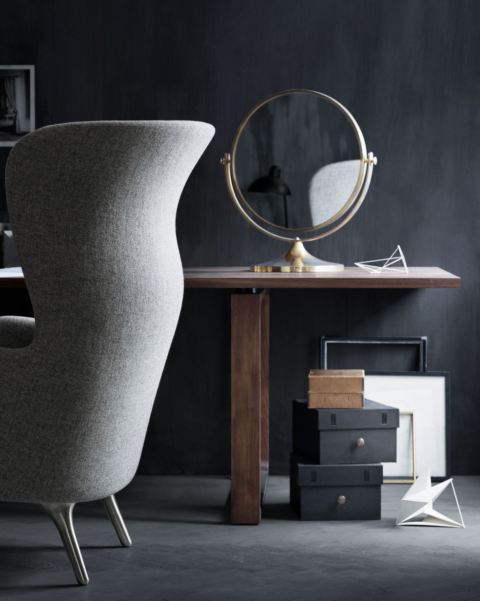 Ro Armchair Wood Fritz Hansen