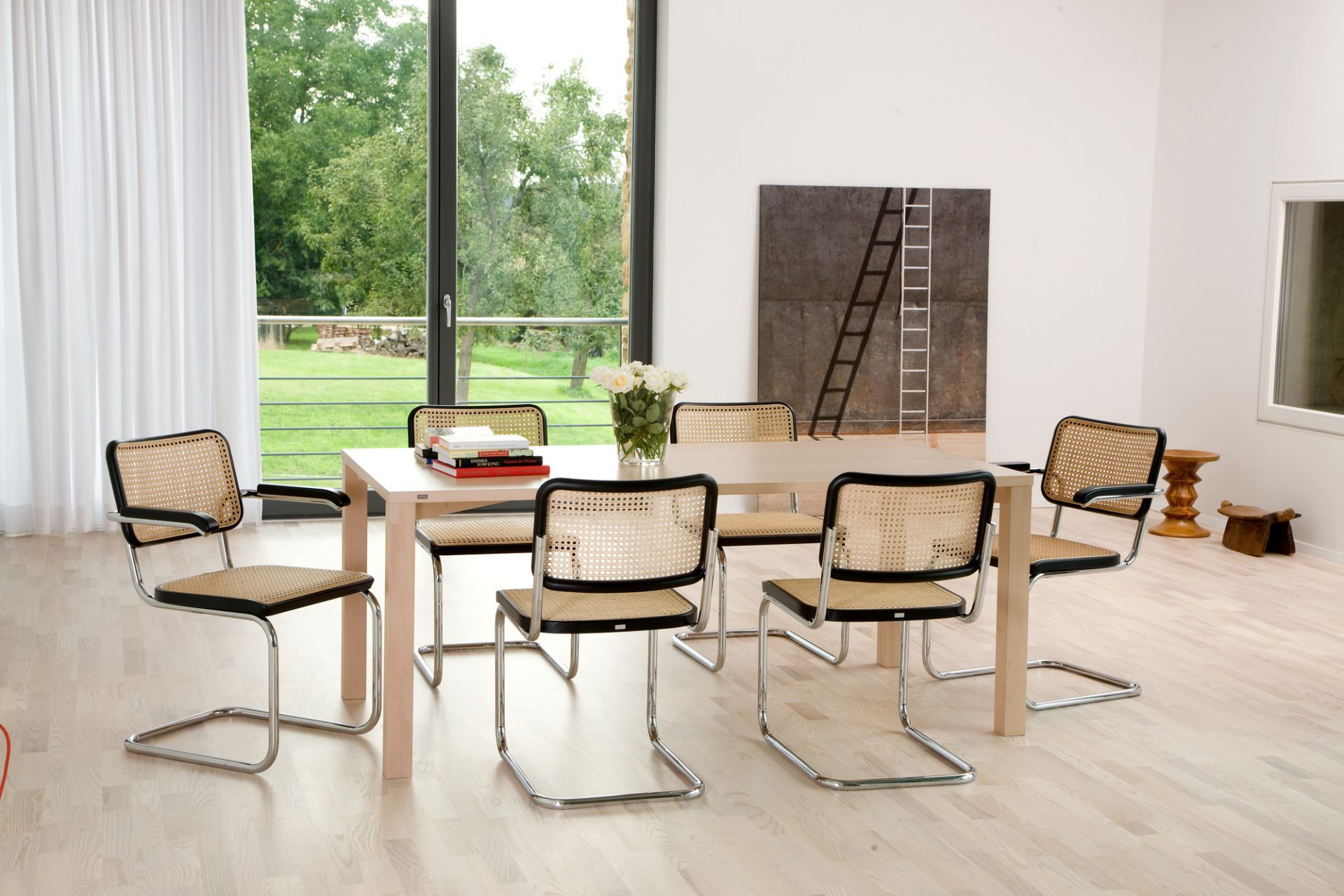 S 64 V Tubular steel classic cantilever chair Thonet