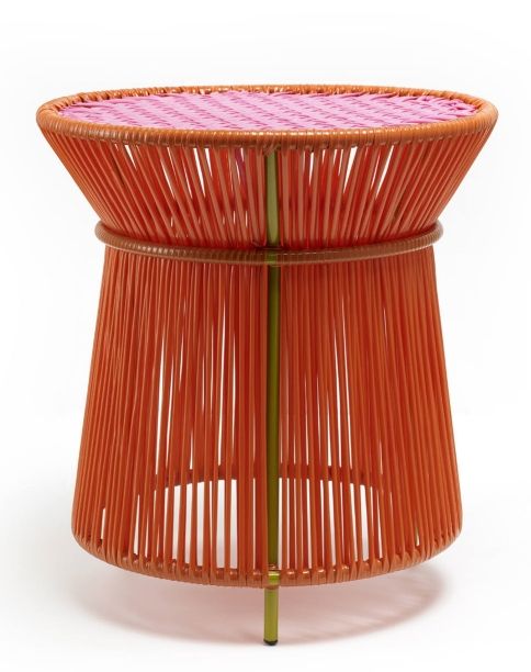 Caribe Basket Table Outdoor ames Orange / Bubblegum Pink / Curry Yellow