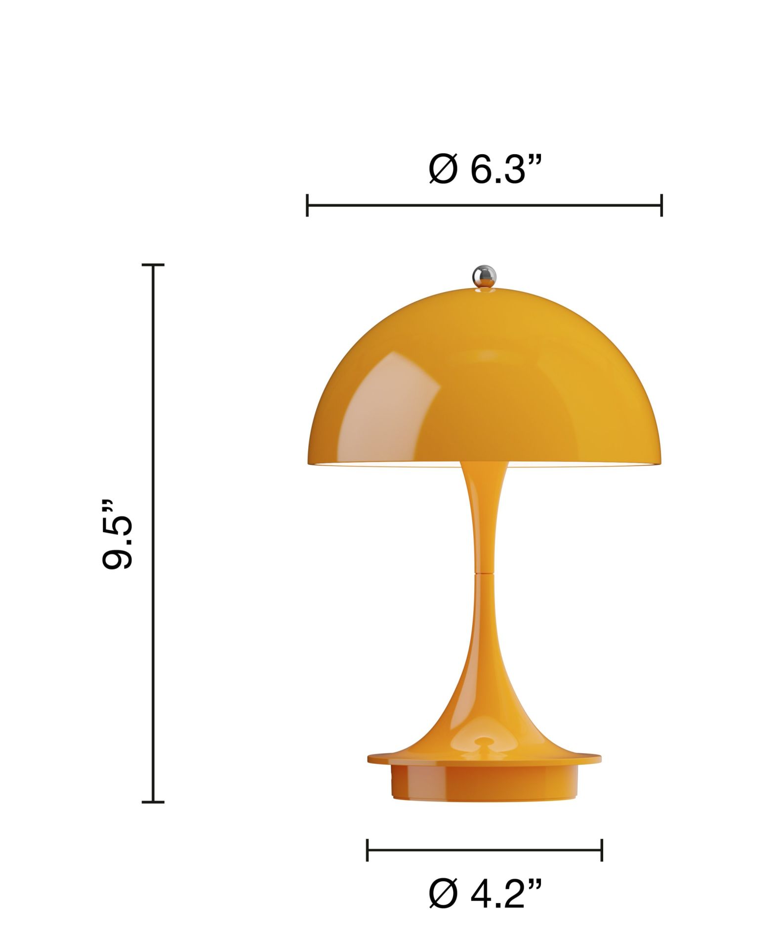 Panthella 160 Portable V3 rechargeable LED table lamp Indoor/Outdoor Louis Poulsen 