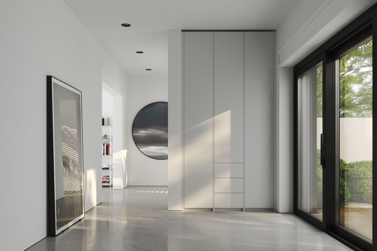 MODULAR PLUS wardrobe combination with 3 drawers Müller Möbelwerkstätten