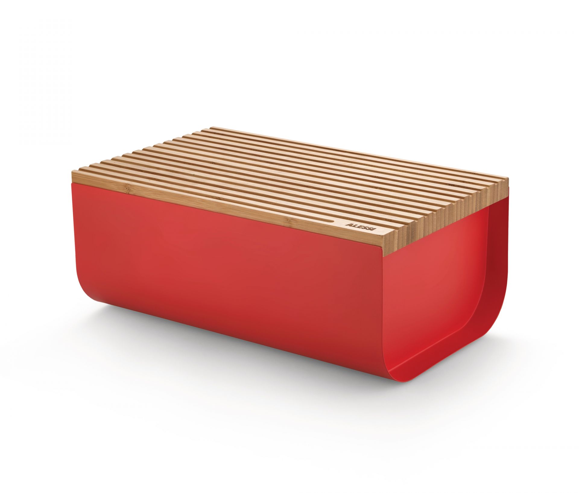 Mattina Bread Box Made of Steel Warm Grey Alessi