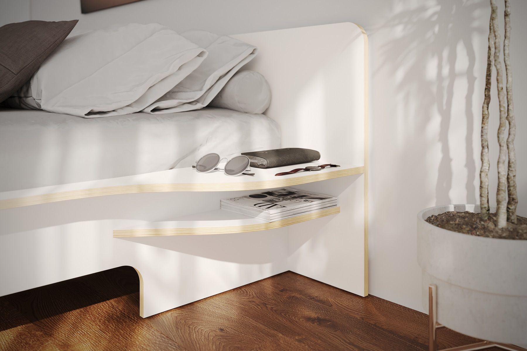 Plane Double bed Müller Möbelwerkstätten
