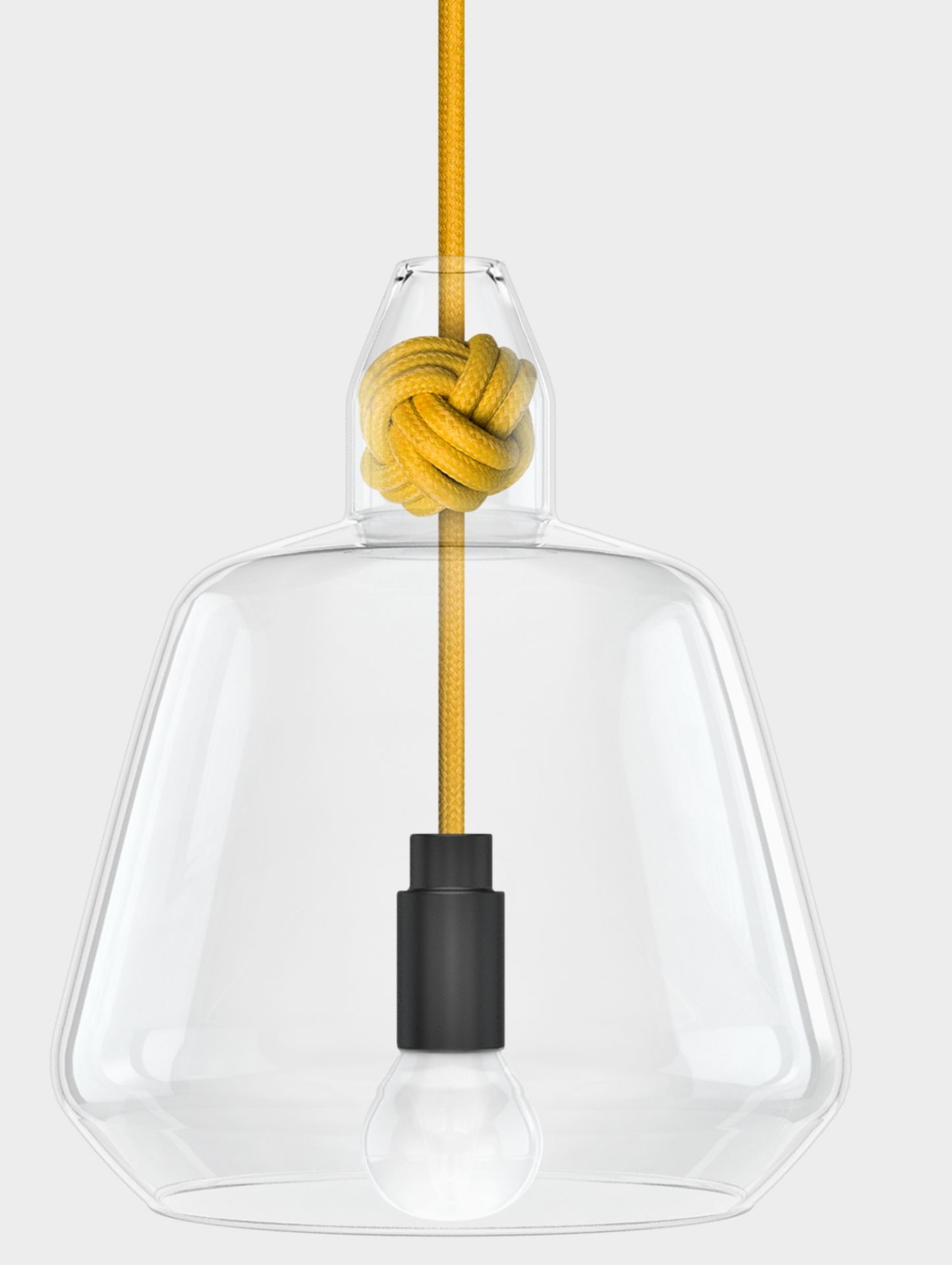 Knot lamp large Pendelleuchte Vitamin-gelb