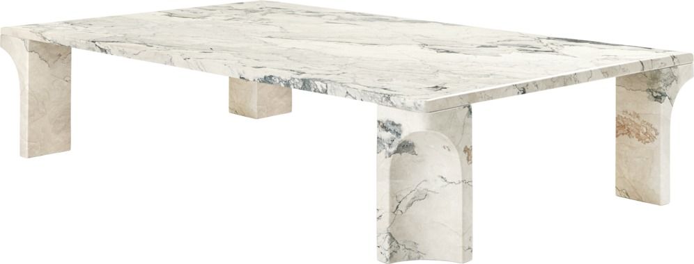 Doric Rectangular Coffee Table Electric Grey Gubi