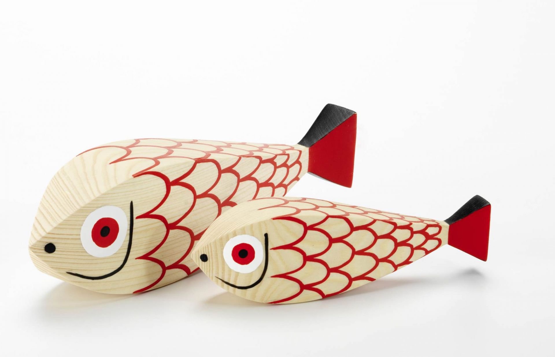 Wooden Dolls Mother Fish &amp; Child set of 2 Vitra