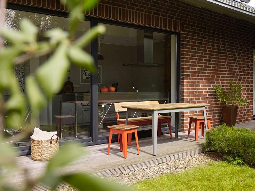 6Grad Outdoor bench with Backrest 125 cm Jan Cray