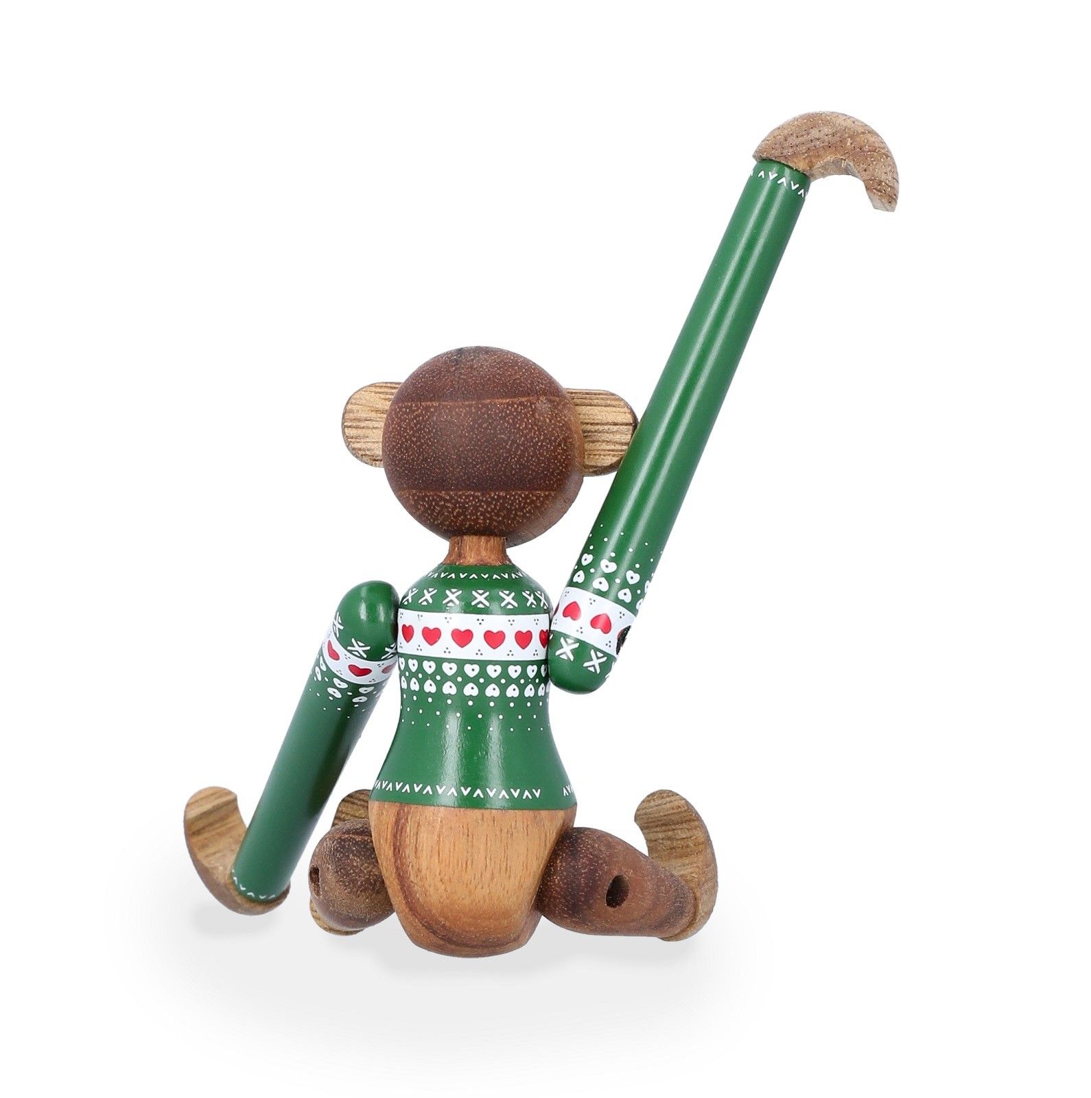 Christmas Jumper Monkey 2025 mini green wooden figure Kay Bojesen