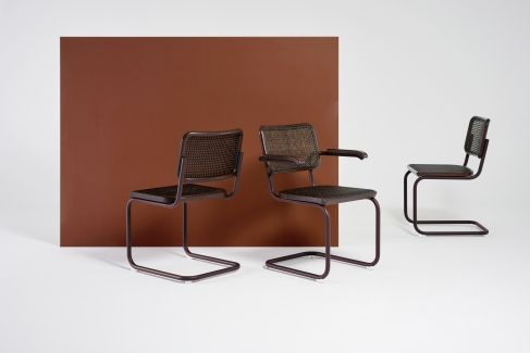 S 64 V Tubular steel classic cantilever chair Thonet