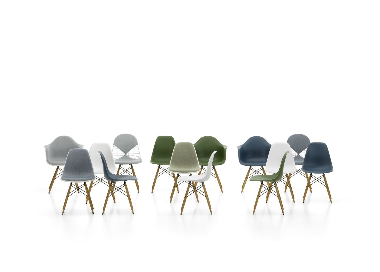 DKW-5 Wire Chair Chair with Seat Cushion Vitra