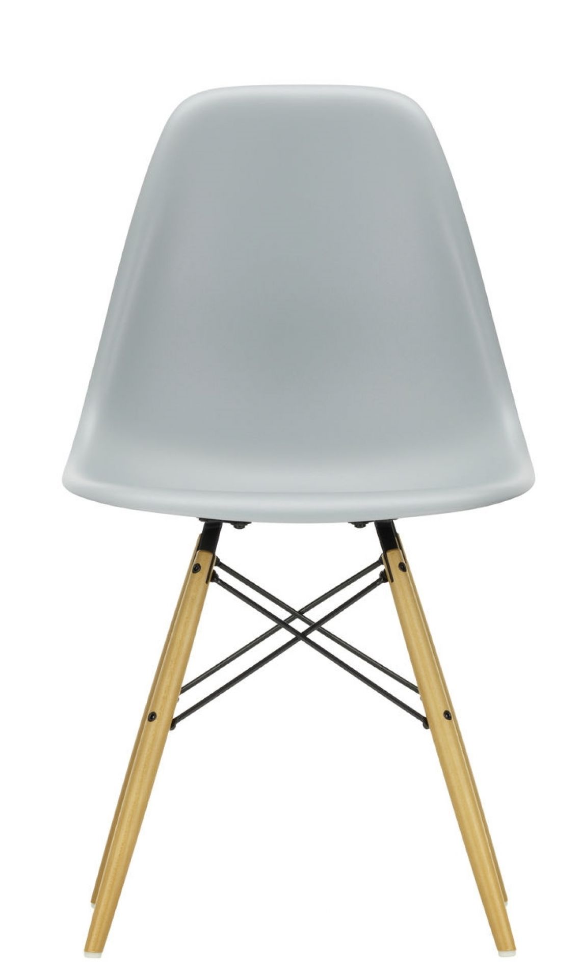Eames Plastic Side Chair DSW Chair Vitra Maple yellowish-Light grey