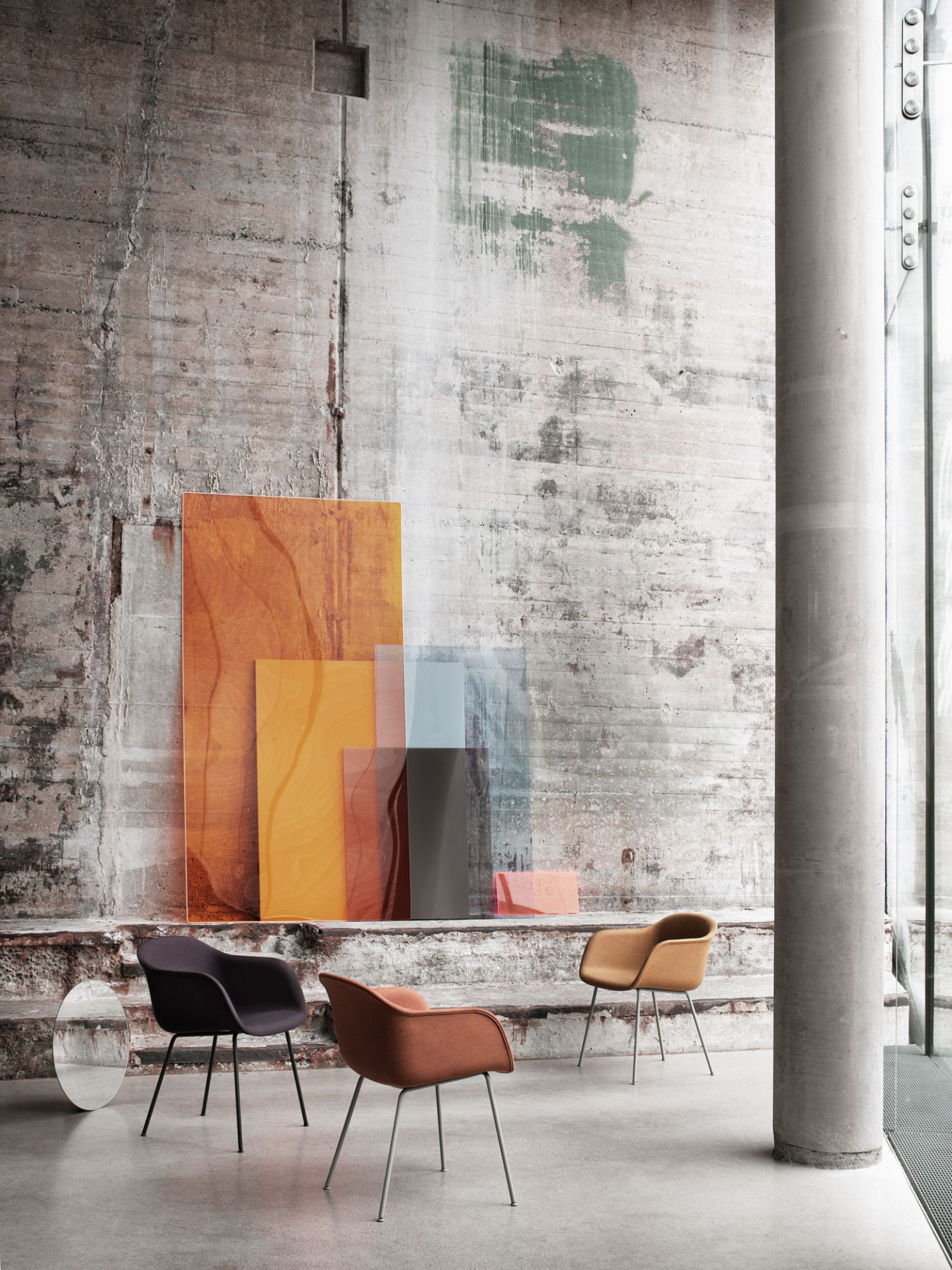 Fiber Armchair Tube Base Chair Muuto