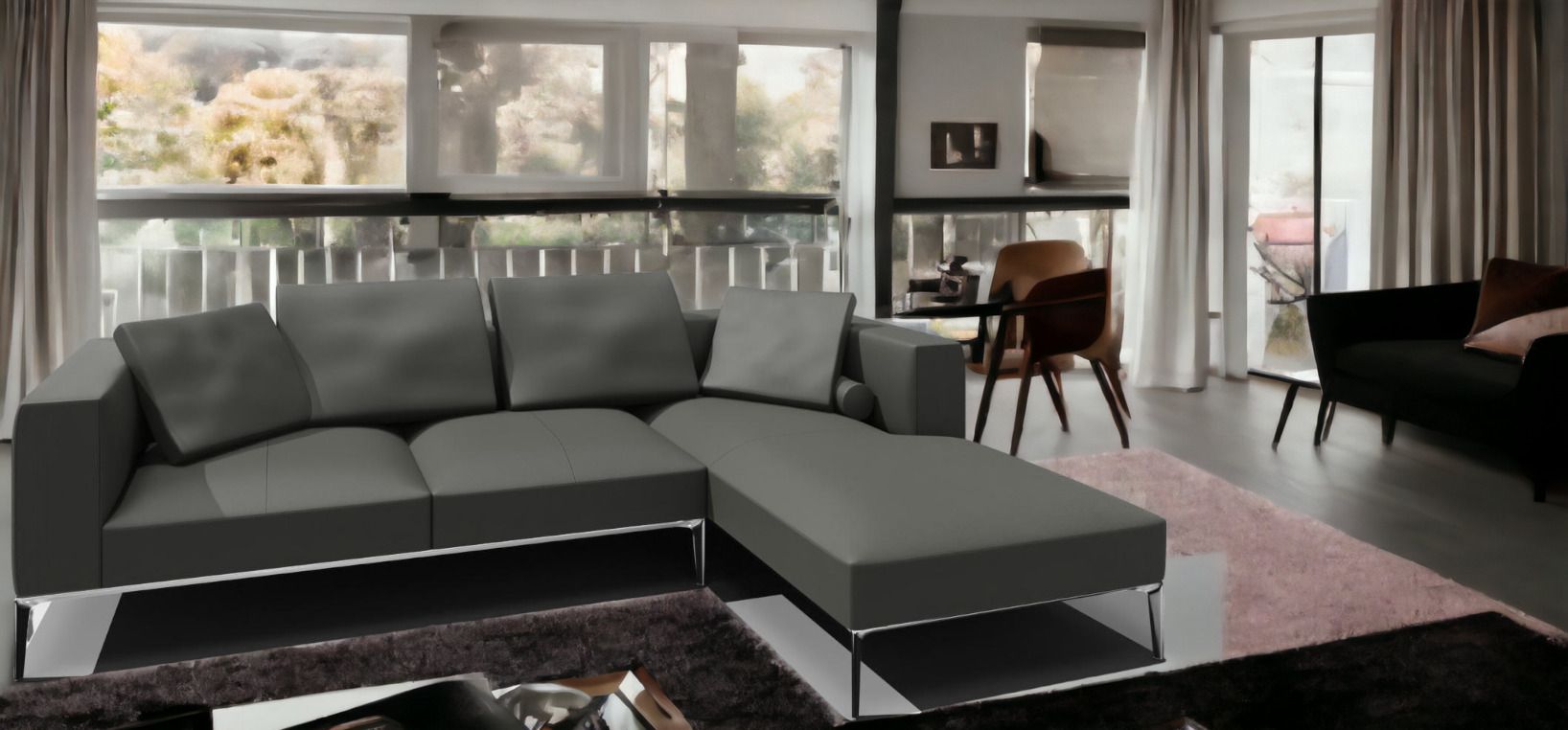 Jaan Living 3 Seater Sofa with 2 Back Cushions, 2 Comfort Cushions & 2 Comfort Castors Combi A21 Walter Knoll 