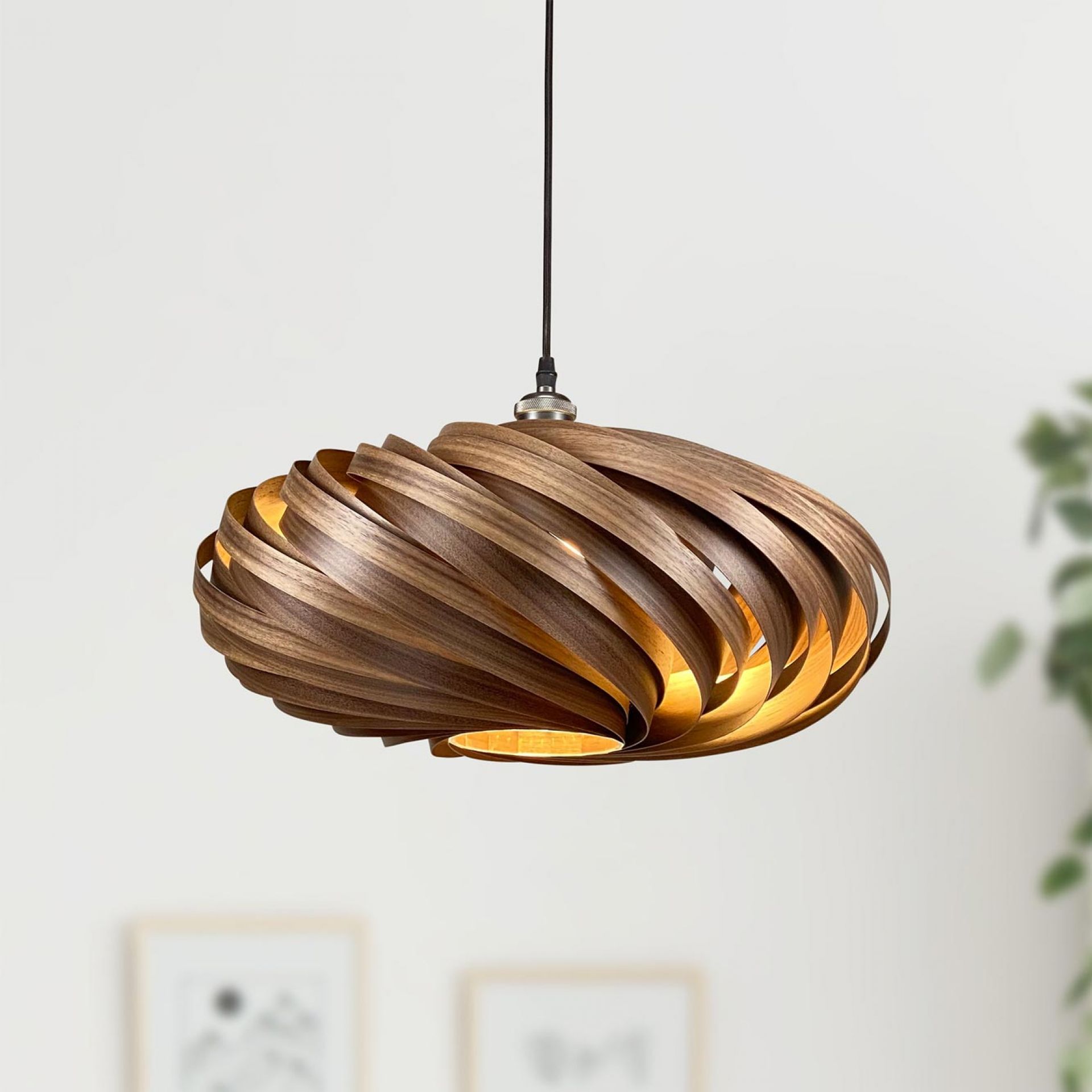 Veneria Pendant lamp Ø50 cm Walnut Gofurnit