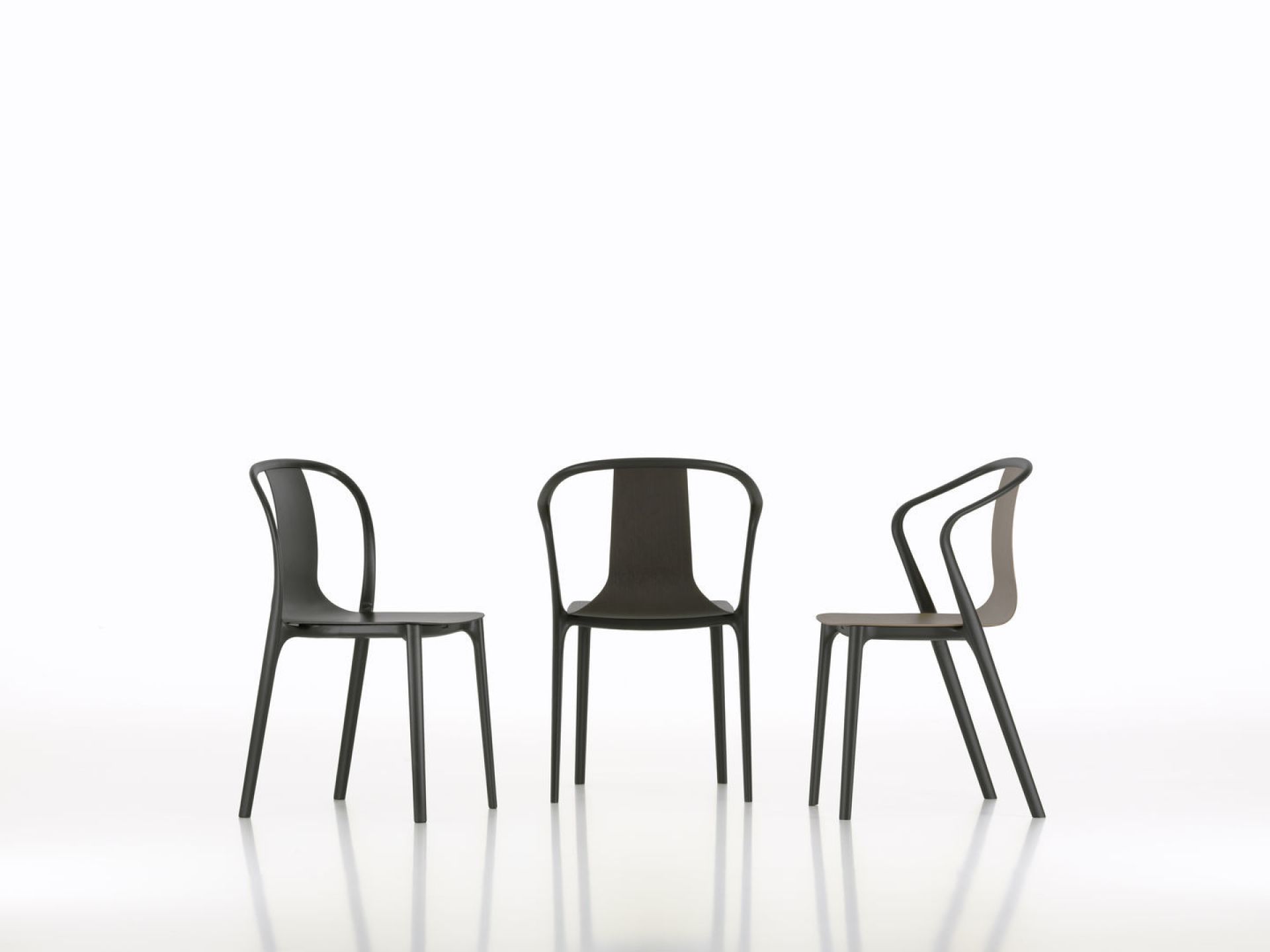Belleville Armchair Wood Chair Vitra