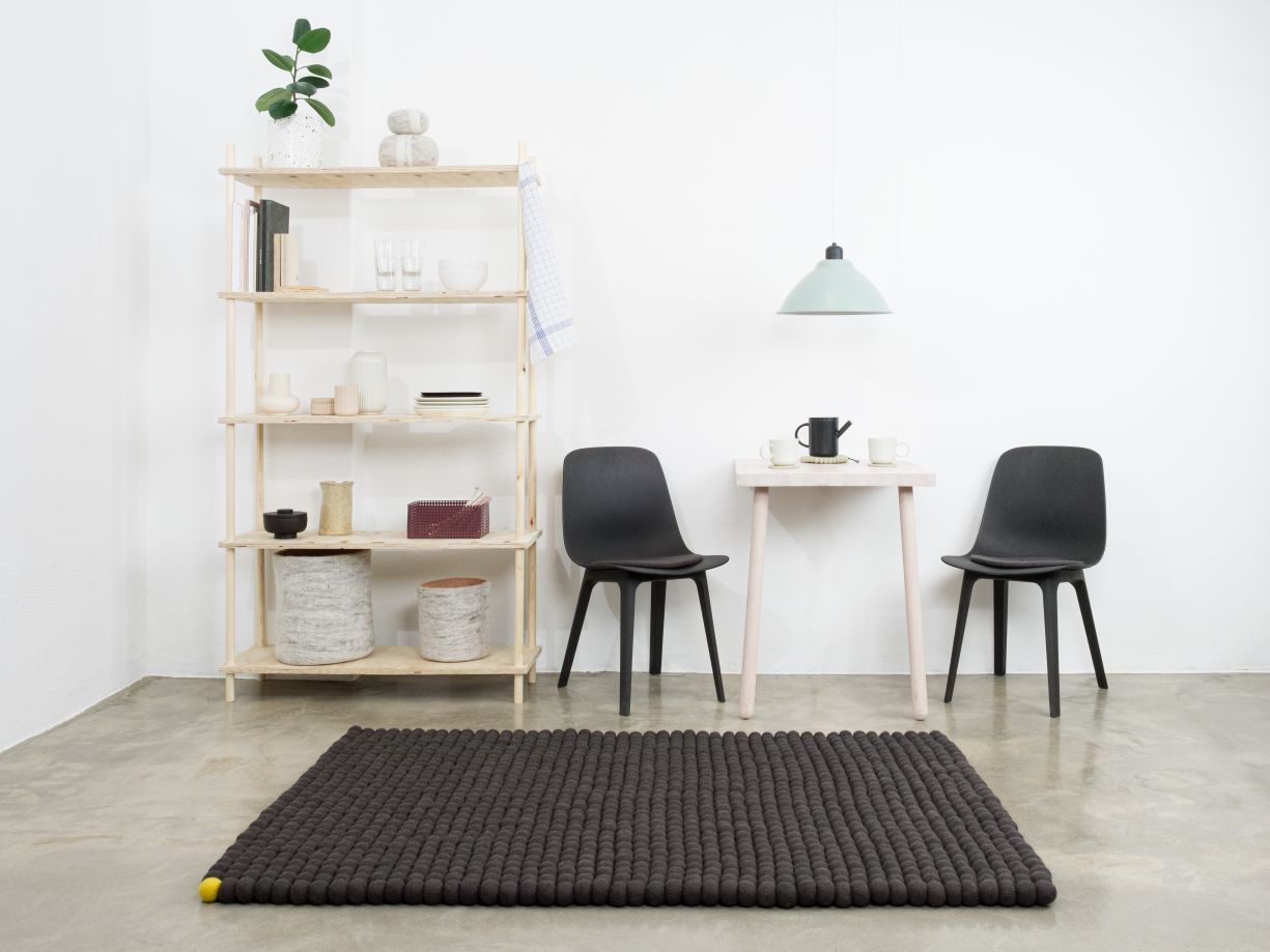 Big One Rectangular Felt carpet 140 x 200 cm myfelt Anthracite