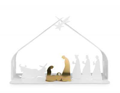 Bark nativity scene white Alessi SINGLE PIECE