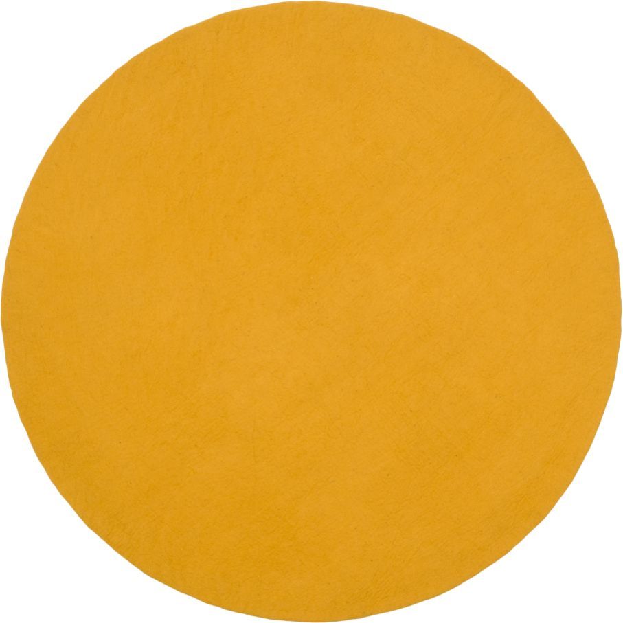 Mono Round Felt Rug Ø 160 cm myfelt Klara (mustard yellow)