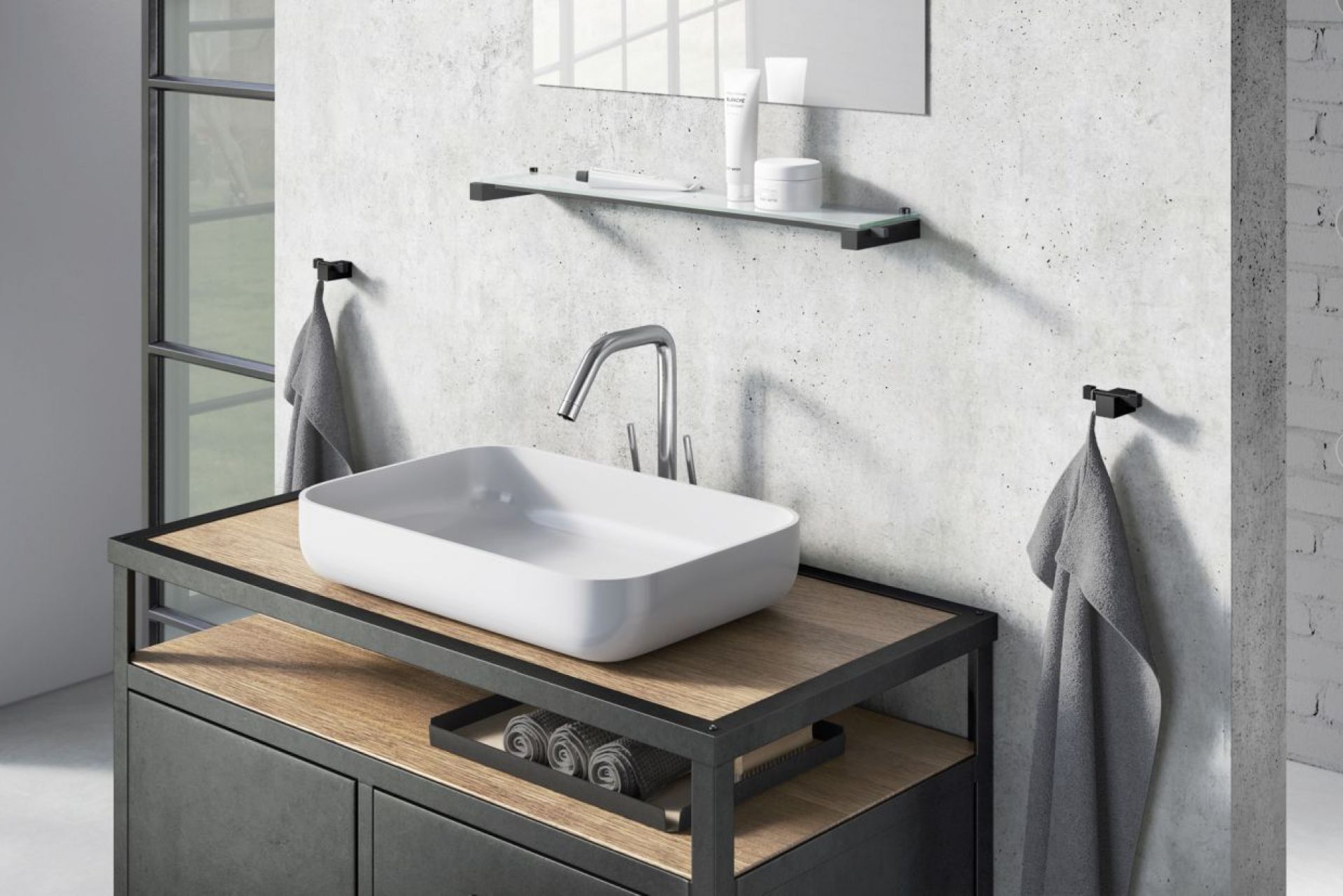 Carvo bathroom shelf ZACK SINGLE PIECES