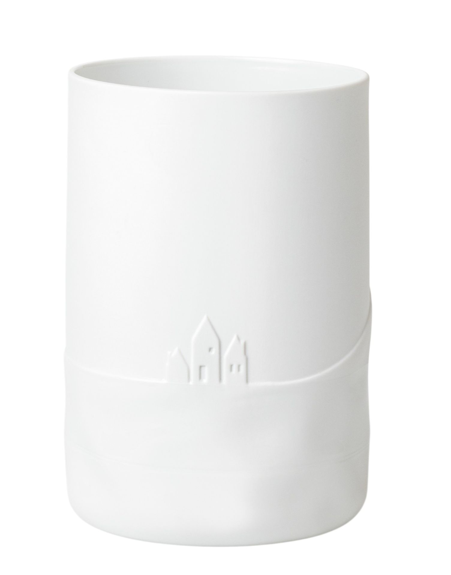 Snow day vase dog sled wheels
