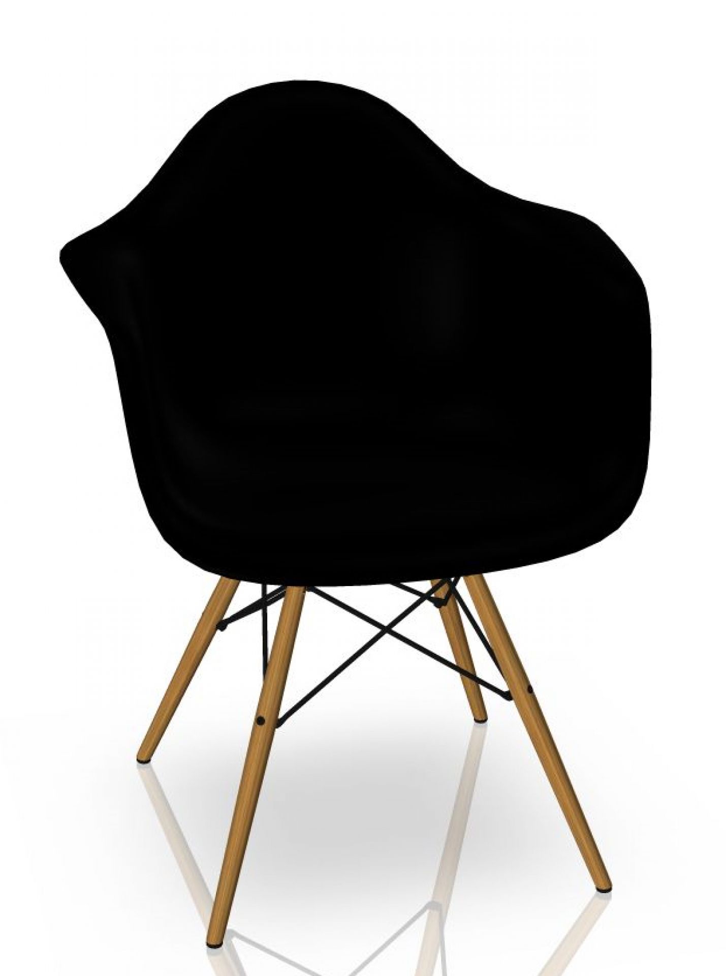 Eames Plastic Arm Chair DAW Chair Vitra Ash - Deep black