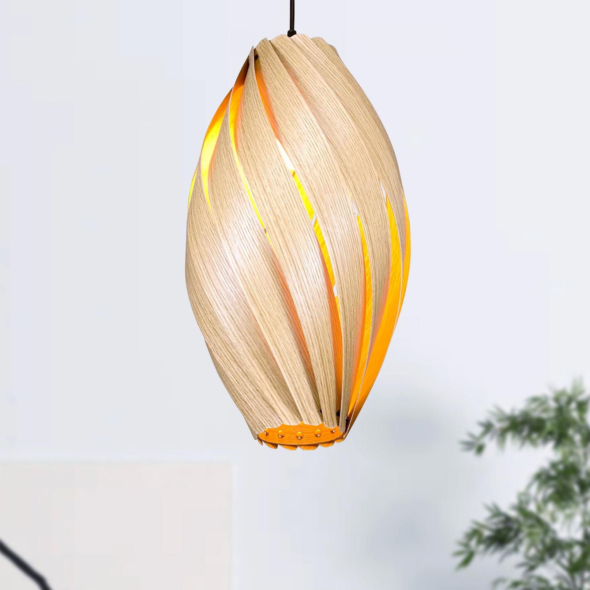 Ardére Pendant lamp elongated Oak Gofurnit