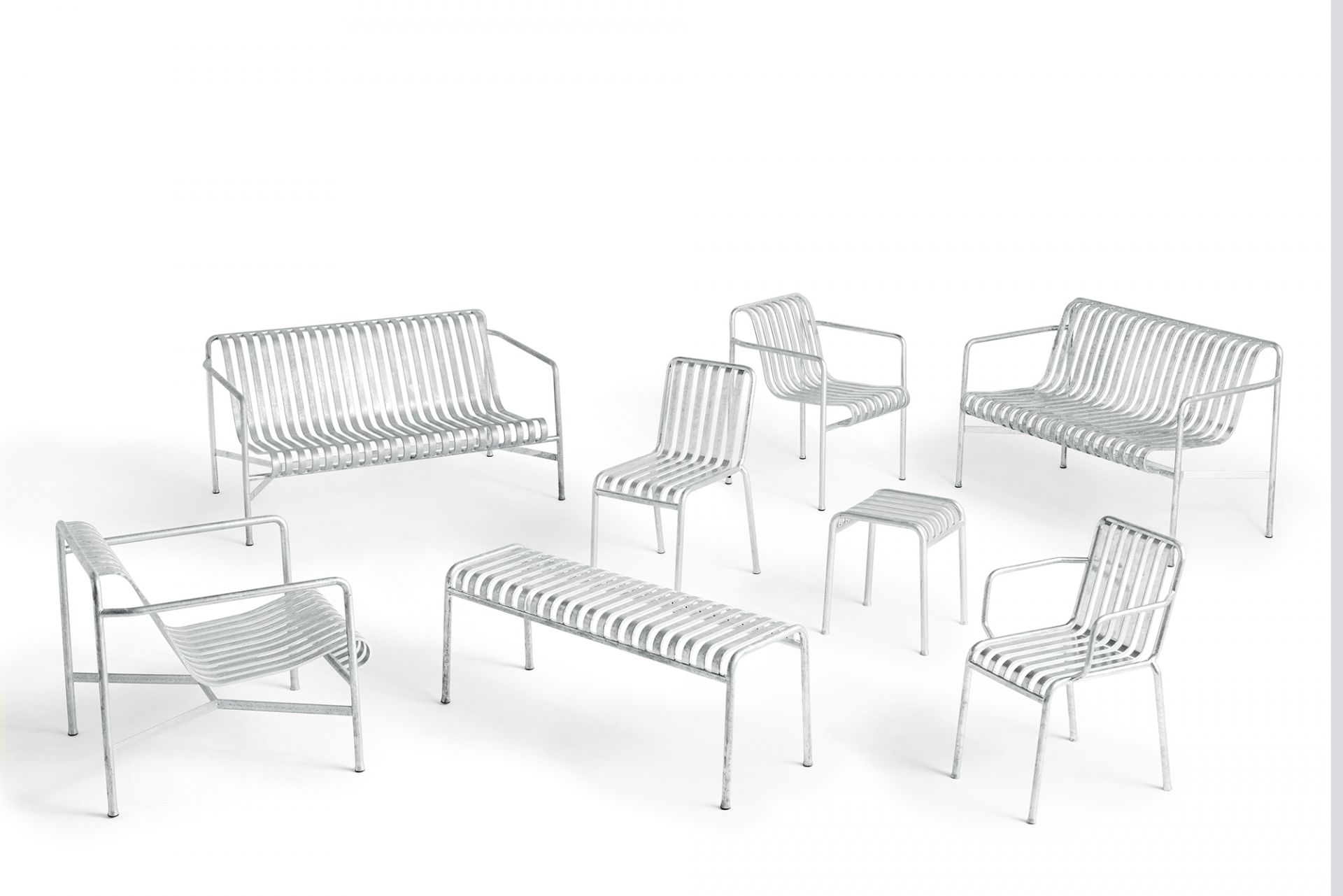 Palissade Bench Galvanised Outdoor Bench Hay SINGLE PIECES