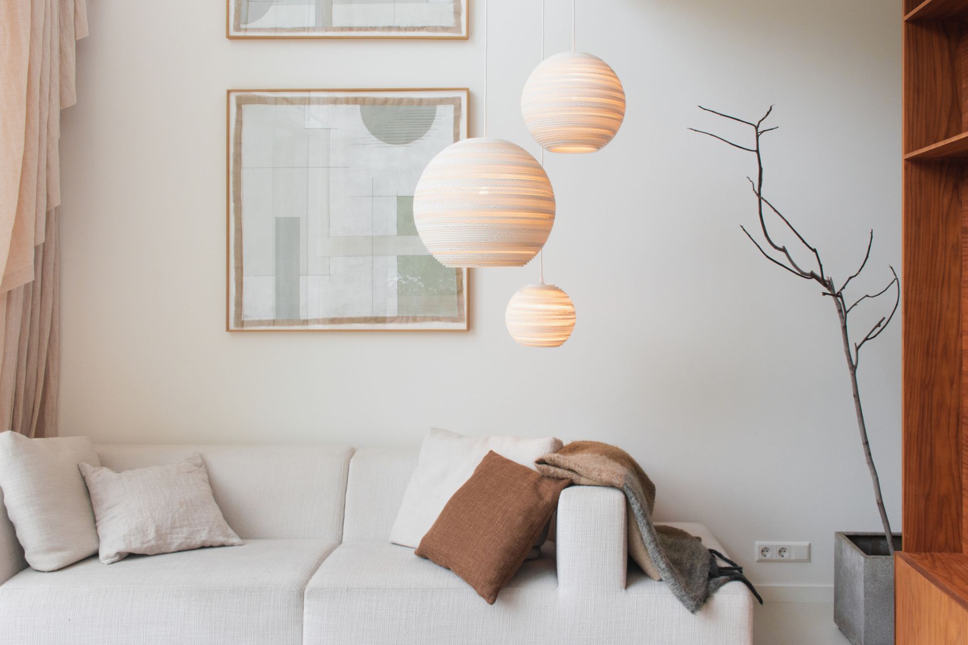 Scraplights Moon 18 Pendant lamp White Graypants